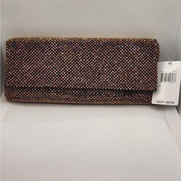 Gunne Sax by Jessica McClintock Helena Diamond Clutch Mesh‎ Evening Bag - Picture 5 of 15